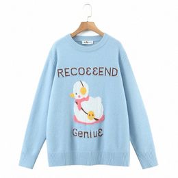 women's Sweater, Gentle Lazy Style Carto Loose, Good Quality Plus Size Jumpers, Autumn Winter Cute Knitted Pullover m7x8#