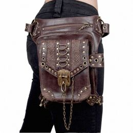 steampunk Motorcycle Women's Bag New Gothic Small Belt Bag Men's And Women's Menger Bag Mini Travel Waist Fanny Pack S4Te#