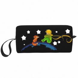 custom The Little Prince Toiletry Bag for Women Le Petit Prince Cosmetic Makeup Organiser Lady Beauty Storage Dopp Kit Case X8qH#