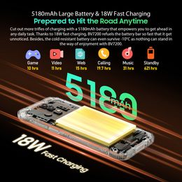 Blackview BV7200 Rugged Smartphone Android 12 6GB+128GB 5180mAh Fast Charging Mobile Phones Helio G85 Cell Phone 50MP Cameras