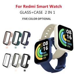 Full Glass Screen Protector Case Shell Frame For Xiaomi Mi Watch Lite / Xiaomi Redmi watch 2 Lite Smart Watch Protective Cover