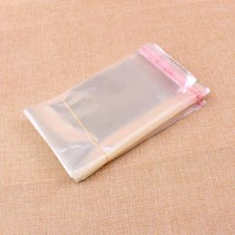 Gift Wrap 400pcs 9x20cm Clear Plastic OPP Bag Cellophane Bags With Adhesive For Jewelry Wedding Packaging