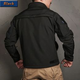 Men's Tactical Sets Winter Shark Skin Suit Soft Shell Windproof Waterproof Jackets Warm Fleece Cargo Pants Army Uniform