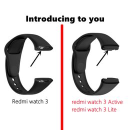 New Silicone Watchband for Redmi Watch 3 Soft TPU Replacement Sport Bracelet Smartwatch Wristband Correa for redmi watch3 active