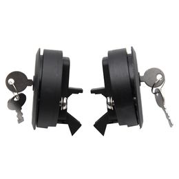 2PCS/4 Pieces Black 2inch Round Flush Pull Slam Latch Lift Slam Latch Hardware With Lock Key Kit For Boat RV Yacht Accessories