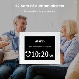 Table Clocks Large Screen LED Digital Alarm Clock With Calendar Desktop Electronic Time Reminder For The Elderly US Plug