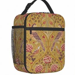 vintage Floral Pattern By William Morris Insulated Lunch Tote Bag for Women Portable Cooler Thermal Bento Box School I3vi#