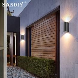 SANDIY Outdoor LED Garden Wall Lamp Up Down Light for House Decor Exterior Patio Porch Garage Gate Balcony Step Waterproof IP65
