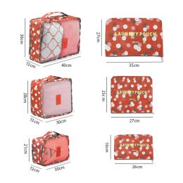 6 Pcs Travel Organiser Bags Luggage Clothing Storage Packing Cubes Multifunctional Portable Wardrobe Suitcase Pouch Case