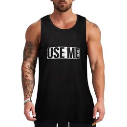 Men's T-Shirts Use Me Submissive Bdsm God of Things Kink Play Distressed Tank Top Clothing Gym T-shirts Man Anime Men Gym J240330