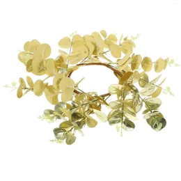 Decorative Flowers Artificial Leaf Ring Decor Party Table Wreath Centrepiece