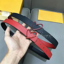 Premium Quality Leather Fashion Love Shaped Buckle Belts Width 3.0cm Women's Belt With Gift Box