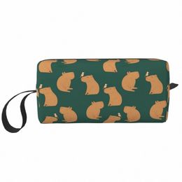 capybara In Doodle Style Cosmetic Bag Women Large Capacity Makeup Case Beauty Storage Toiletry Bags Dopp Kit Case Box Gifts s9bq#