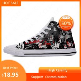 Shoes Hot Summer My Chemical Romance MCR Rock Band Funny Casual Shoes High Top Lightweight Men Women Sneakers Breathable Board Shoe