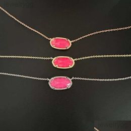 Pendant Necklaces Designer S Scotts Jewellery Elisa Series Instagram Style Simple And Fresh Pink Rhododendron Azalea Collarbone Chain Ne Otoil
