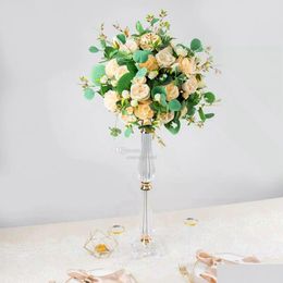 Other Event Party Supplies 40Cm To 120Cmgold / Clear Acrylic Crystal Pillar Candle Stand Table Centerpiece Flower Bowl Pedestal 409 Dr Dhrj7