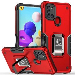 Cell Phone Cases For Samsung Galaxy A21S 6.5 Case Shockproof Armor Magnetic for A217F A 21S A21 S Ring Holder Back Cover yq240330