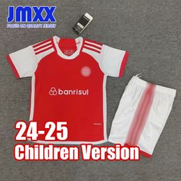 JMXX 24-25 Internacional Child Soccer Jerseys Kit Kid Uniforms Jersey Football Shirt 2024 2025 Top and Shorts Children Version