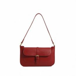 red Leather Shoulder Bags For Women Fi Handbags For Women 2022 Designer Luxury Small Female Bags Ladies Purse b36r#