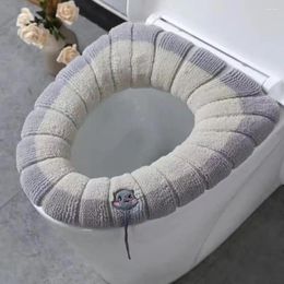 Toilet Seat Covers Useful Lid Pad Reusable No Burr Fabric Anti-shrink Elastic Cushion Cover All Matched