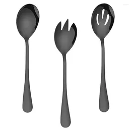 Forks Stainless Steel Salad Spoon Fork Serving Slotted Plastic Colander Servers Ice Cream Spoons Buffet Dishes