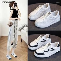 Casual Shoes LYYMM Women's 2024 Fall Genuine Leather Single Korean Version Versatile Flat Sneaker