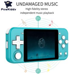 POWKIDDY Q90 3-Inch IPS Screen Handheld Console Dual Open System Game Console 16 Simulators Retro PS1 Kids Gift 3D New Games