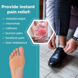 2 Pcs Ball of Foot Cushions Soft Gel Metatarsal Pads Mortons Neuroma Callus Pain Relief Forefoot Insoles Foot Protect