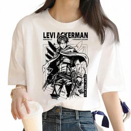japanese Anime Attack Titan Graphic Print Harajuku T Shirt Casual Fi Short Sleeve Plus Size T Shirt Women v41m#