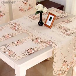 Table Runner ical Lace Luxury Flag European Rectangular Dining Cloth TV Cabinet Cover Wedding Decoration yq240330