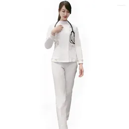 Women's Tracksuits Wholesales Women Uniforms Customised Worker Clothes White For Place