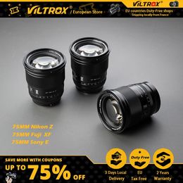 VILTROX 75mm 2 For Fuji Lens Auto Focus Large Aperture Portrait Fujifilm X E Z Mount Camera Lenses 240327