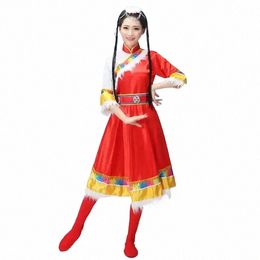 ethnic Costume Tibetan Costume Short Costumes Square Dance Costume Tibetan W6Uo#