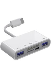 USB Hubs Type C Card Reader USBC to SD TF USB30 Ports Connection 5 in 1 Smart Memory Cards Readers Adapter for Macbook Pro Type7744270