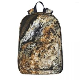 Backpack Golden Black Marble Backpacks Boys Girls Bookbag Children School Bags Kids Rucksack Laptop Shoulder Bag Large Capacity