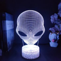 Pop-eyed Alien Shape 3D Night Light Child Cool Present for Bedroom Decor Cute Birthday Colour Gift LED Table Lamp Baby Nightlight