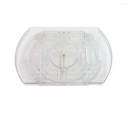 Kitchen Storage Turntable For Refrigerator Square Organizer Fridge Cabinet Pantry 1 Pack - Clear