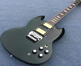 High Quality blackish green SG Electric GuitarMahogany body and neckRosewood Fingerboardtremolo bridge1804149531310