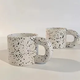 Mugs 330ML Ceramic Mug Creative Nordic Handmade Cup Ring Handle For Coffee Porcelain Beer Cups Drinkware