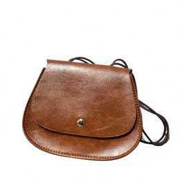 vintage Saddle Bags For Women Luxury Designer Handbag And Purses 2024 New In PU Imitati Cow Leather String Strap Mini Shoulder 68gE#