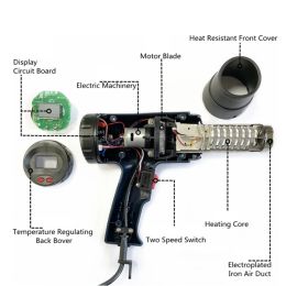 220V LCD Display Handheld Heat Gun 2000w Hot Air Gun Tool Electrical Heat Air Machine Air dryer for soldering Thermal blower