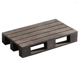 Decorative Figurines Wood Tray Carbonised Pallet Wooden Place Mats For Desk Essentials Home Food Serving Trivets Dishes