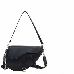 pu Leather Small Crossbody Bag Waterproof Women Mini Hobo Bag Saddle Shoulder Bag Solid Colour Shoulder Ladies Top Handle Y4NA#