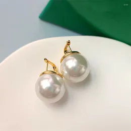 Stud Earrings French Vintage Fashion Large Pearl FOR Women's Light Luxury Design Ins Style Cute High-End Banquet Jewelry Trend