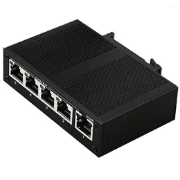 Spoons 5 Port 100Mbps Network Switch Ethernet Industrial Grade Unmanaged Rail Type Splitter