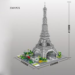 Знал построенный Франция Pride Paris Eiffel Tower Micro Mini Blocks для взрослого архитектуры головоломка