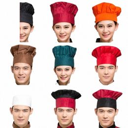new Chef Hat Hotel Restaurant Ding Room Waiter Kitchen Chef A Tall Hat Adjustable Work Cap With Elastic f4io#