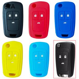 Silicone Car Key Case Cover For BuickFor OPEL VAUXHALL Astra J Corsa E Insignia Zafira C For Chevrolet Remote Shell Accessories