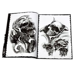 Professional Tattoo Flash Magazine Skull Book A4 Sketch Design Accessories Supply For Body Art 240318