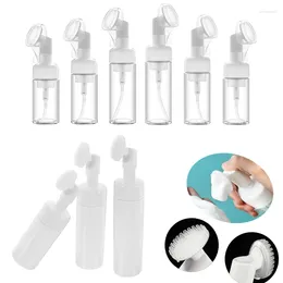 Storage Bottles 1Pcs 100ml-250ml Empty Soap Foaming W/ Silicone Foam Massage Brush Head Travel Facial Cleanser Pump Dispenser Containers